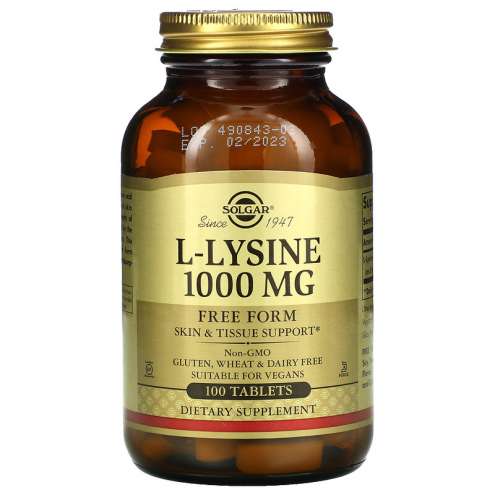SOLGAR L-Lysin - L-Лизин 1000 мг, 100 таблеток
